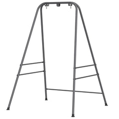 Outsunny Hammock Chair Stand Indoor and Outdoor Use with Anti-Slip Foot Pads, 2 Carabiners, Gray