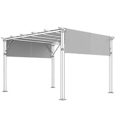 Outsunny 2 Pcs Pergola Replacement Canopy, UV Protection Pergola Shade Cover, Easy to Install, for 10 x 10ft Pergola, Light Gray