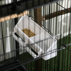 PawHut 55" 2 In 1 Bird Cage Aviary Parakeet House for finches, budgies with Wheels, Black