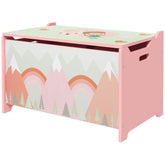 Qaba Storage Chest with Lid, Storage Box Organizer for Bedroom, Pink