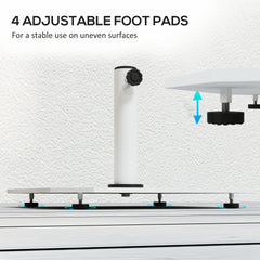 Outsunny Square Patio Umbrella Base, 41 lbs Metal Umbrella Stand Base with Adjustable Foot Pads, Heavy Duty Patio Umbrella Holder for 1.3"/1.5"/1.9" Umbrella Poles for Outdoor, Lawn, Poolside, White