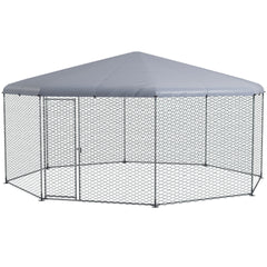 PawHut 17.1 ft x 15.7 ft Chicken Run for 19-25 Chickens with Cover