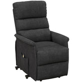 HOMCOM Power Lift Chair for Seniors, Electric Lift Recliner Chair with Remote Control, Side Pockets for Living Room, Black