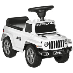 Aosom Kids Ride on Push Car, with Engine Sounds & Under-Seat Storage, Foot-to-Floor Ride on Sliding Car with Horn, Sit and Scoot Ride on Toy, Ages 1.5-3 Years, White