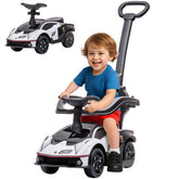 Aosom Toddler Push Car, Lamborghini Stroller Walking Car Age for 1-3, White