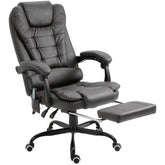 Vinsetto 7-Point Vibrating Massage Office Chair High Back Massaging Office Desk Chair with Lumbar Support, Footrest, Gray