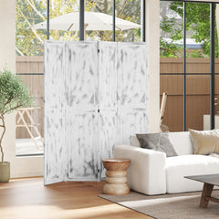 HOMCOM Screen Divider Room Divider Screen with Foldable Design for Indoor Bedroom Office 5.5' Rustic White