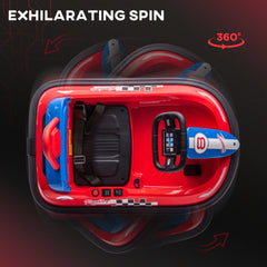 Aosom Bumper Car for Kids, 360° Rotation 6V Electric Ride On Bumper, Red