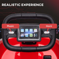 Aosom Bumper Car for Kids, 360° Rotation 6V Electric Ride On Bumper, Red