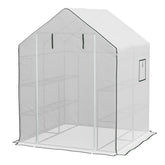 Outsunny 01-0472 Replacement Cover, 55" x 56.25" x 74.75" Walk-in Greenhouse Cover Reinforced Anti-Tear PE Hot House Cover, White