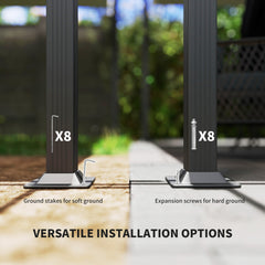 Outsunny 13' x 13' Aluminum Retractable Pergola Canopy, Outdoor Pergola for Garden, Patio, Backyard, Deck, White