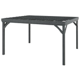 Outsunny 10' x 12' Outdoor Wooden Pergola, Grape Vine Gazebo with Concrete Anchors for Garden, Patio, Backyard, Deck, Gray