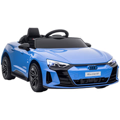 Aosom Electric Car for Kids, 12V Licensed Audi RS E-tron GT 3.1 MPH Kids Ride on Car, Ride-on Toy with Remote Control, 4 Suspension Wheels, Horn, Music, Lights, for Boys and Girls, Blue