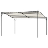 Outsunny 10' x 13' Outdoor Pergola Gazebo, Steel Patio Canopy with Weather-Resistant Fabric and Drainage Holes, Cream White