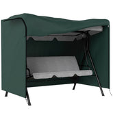 Outsunny Outdoor Patio Hammock Porch Swing Cover with UV, Water, & Dust Fighting Material, 81" x 49" x 65", Dark Green