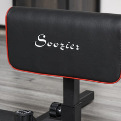 Soozier 3 in 1 Padded Push Up Sit Up Squat Machine Home Gym Fitness Equipment, Black