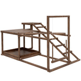 PawHut Chicken Perch with Swing, Roosting Bars & 2 Ladders for 4–6 Hens, Wooden