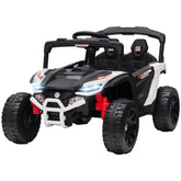 Qaba 12V Kids Ride On Truck, Battery Powered Electric UTV Vehicle with Rear Suspension, Remote Control for 3-5 Years, White
