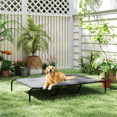 PawHut Elevated Dog Bed for Large Breeds Gray 60"L