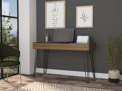 Baxter 120 Drawer Desk, Four Legs, One Drawer -Mahogany