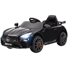 Qaba Mercedes-Benz AMG GTR Licensed 12V Battery Powered Kids Electric Car w/ Remote Control & Soft Start, Black