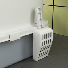PawHut Covered Cat Litter Box with Lid, Drawer, Scoop, Top Entry, Deodorizing Bags, Odor Control, Easy to Clean, Gray