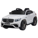 Aosom 12V Toddler Ride On Car with Remote Control, Mercedes Benz AMG GLC63S Coupe, Electric Car with 2 Speed, MP3 Player, Light, Horn, Songs, Suspension, White