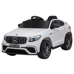 Aosom 12V Toddler Ride On Car with Remote Control, Mercedes Benz AMG GLC63S Coupe, Electric Car with 2 Speed, MP3 Player, Light, Horn, Songs, Suspension, White