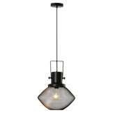 HOMCOM Industrial Pendant Light Fixtures with Adjustable Hanging Chain, Black