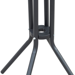 Outsunny 3 Piece Bar Height Outdoor Bistro Set for 2, Charcoal Gray