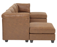 Faux Leather Modular Sectional