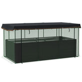 Outsunny Galvanized Steel Planter Box with Crop Cage and Shade Cloth, Raised Garden Bed for Flowers, Veggies and Herbs, Dark Gray