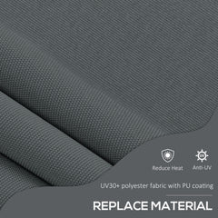 Outsunny 8' x 4' Manual Retractable Awning, Non-Screw Patio Awning, UV Resistant for Window or Door, Dark Gray