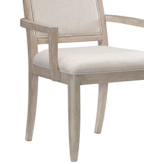 Modern Contemporary Armchairs Set of 2, Upholstered Seat and Back Gray Finish Wooden Furniture