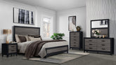 SOLUTO GREY AND BLACK 5PC KING BEDROOM SET
