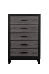 SOLUTO GREY AND BLACK 5PC KING BEDROOM SET