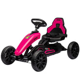 Aosom Kids Pedal Go Kart w/ Swing Axle, Shock-Absorbing Wheels, Pink