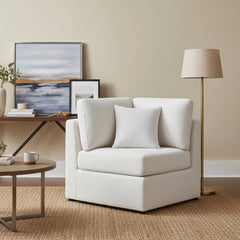 Chauncy Corner Wedge Chair - Ivory