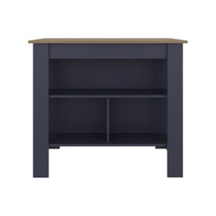 Cala Kitchen Island with Three Open Shelves, One Top Shelf and Four Legs, Modern Kitchen Decor And Organizer