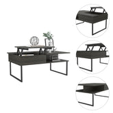 Armin Lift Top Coffee Table, One Shelf -Espresso / Onyx
