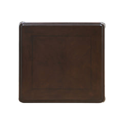Traditional Style End Table Solid Wood Structure Curved Legs With Carved Detail Design Java Finish