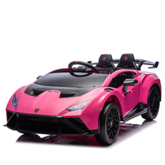 Lamborghini Huracan Sto 24V Kids Electric Ride-On Drift Car: Speeds 1.86-5.59 MPH, Ages 3-6, Foam Front Wheels, 360° Spin, LED Lights, Dynamic Music, Early Learning, USB Port, Drift Feature