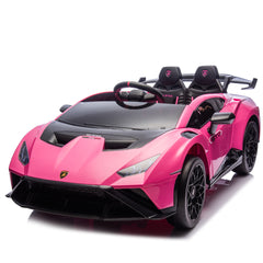 Lamborghini Huracan Sto 24V Kids Electric Ride-On Drift Car: Speeds 1.86-5.59 MPH, Ages 3-6, Foam Front Wheels, 360° Spin, LED Lights, Dynamic Music, Early Learning, USB Port, Drift Feature