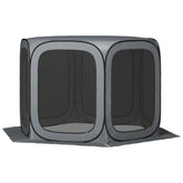 Outsunny 11 x 11ft Pop Up Screen Tent, UPF50+ Portable Camping Gazebo Screen House with Carry Bag, Dark Gray