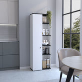 Hoyt Kitchen Pantry Storage Cabinet With and Five Interior and Exterior Shelves