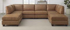 Faux Leather Modular Sectional