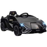Aosom 12V Lamborghini SIAN Licensed Electric Car for kids with Remote Control, Horn, Music, & Headlights, Black