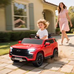 Aosom Electric Ride on Car 12V Kids Ride-on Toy, Red