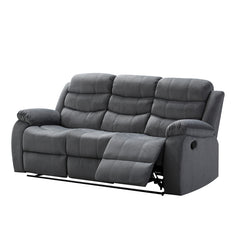 Lumbar Massage Recliner Sofa - Relaxation, TV Watching & Napping, for Living Room/Family Room, Polyester Fabric with Solid Wood Frame & Steel Rail System