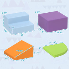 Qaba Foam Play Set for Toddlers and Children Crawling or Sliding, Assorted